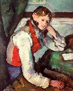 Paul Cezanne Boy in a Red Waistcoat oil painting artist